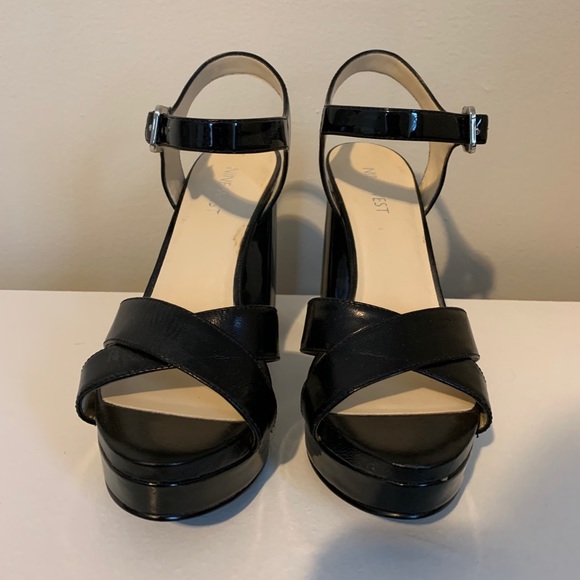 NEW Nine West Platform Patent Leather Block Heels - Picture 3 of 8